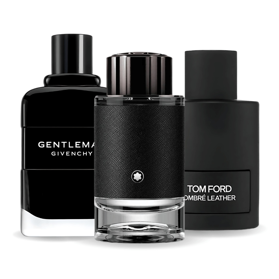 SET 3 PARFUMURI: TOM FORD OMBRE LEATHER + GIVENCHY GENTLEMAN + MONTBLANC EXPLORER 100ML
