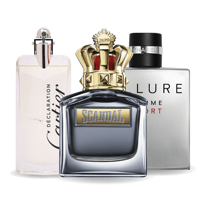 SET 3 PARFUMURI: ALLURE HOMME SPORT + JEAN PAUL GAULTIER SCANDAL + CARTIER DÉCLARATION 100ML